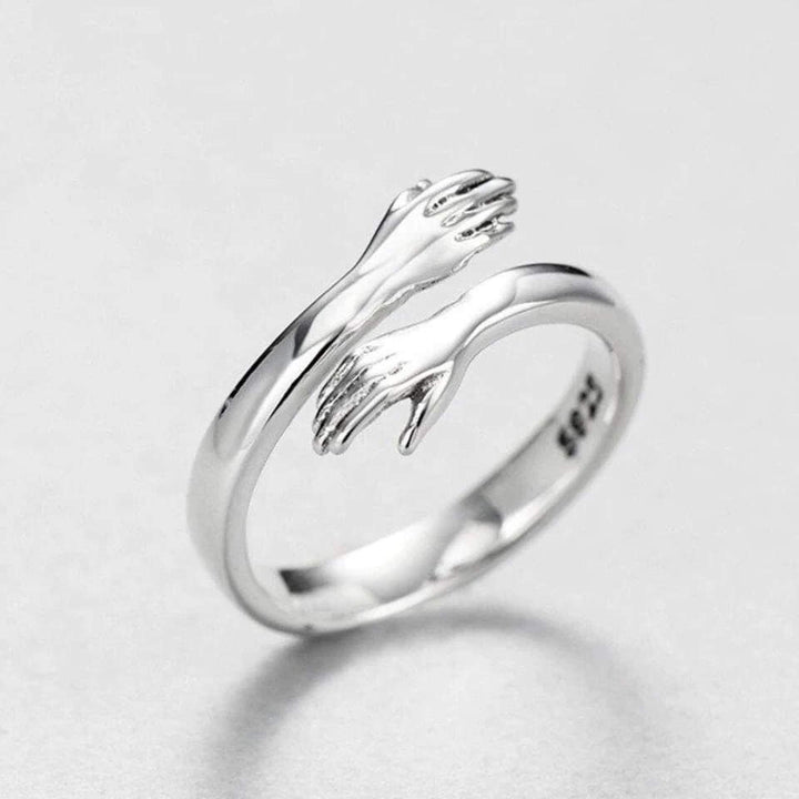 Bague étreinte en argent sterling