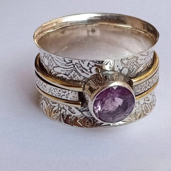 Bague de méditation bohème en cristal