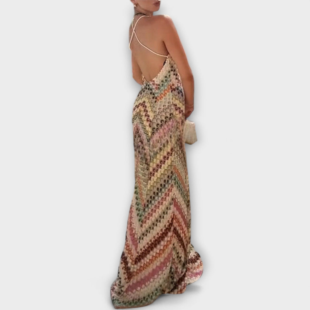 Remi - Robe maxi colorée à motif chevrons Missoni