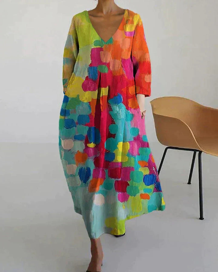 Sandra | Robe imprimée colorée pour femmes