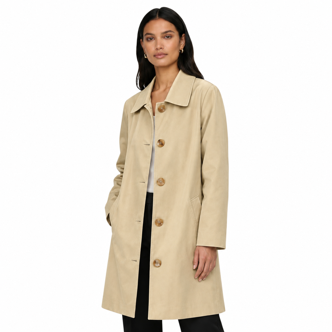 Cordelia | Élégant trench-coat midi pour femme, à la silhouette flatteuse et à la coupe moderne