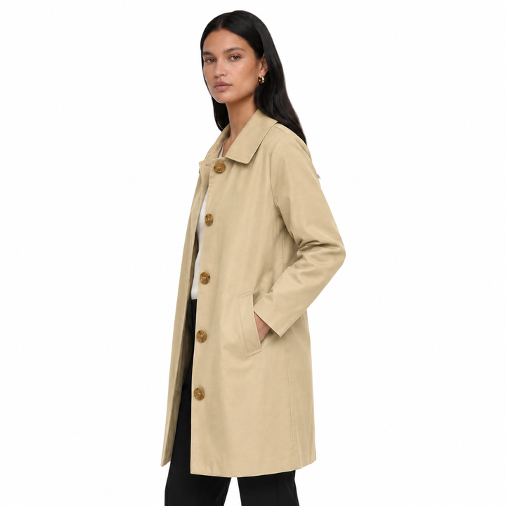 Cordelia | Élégant trench-coat midi pour femme, à la silhouette flatteuse et à la coupe moderne