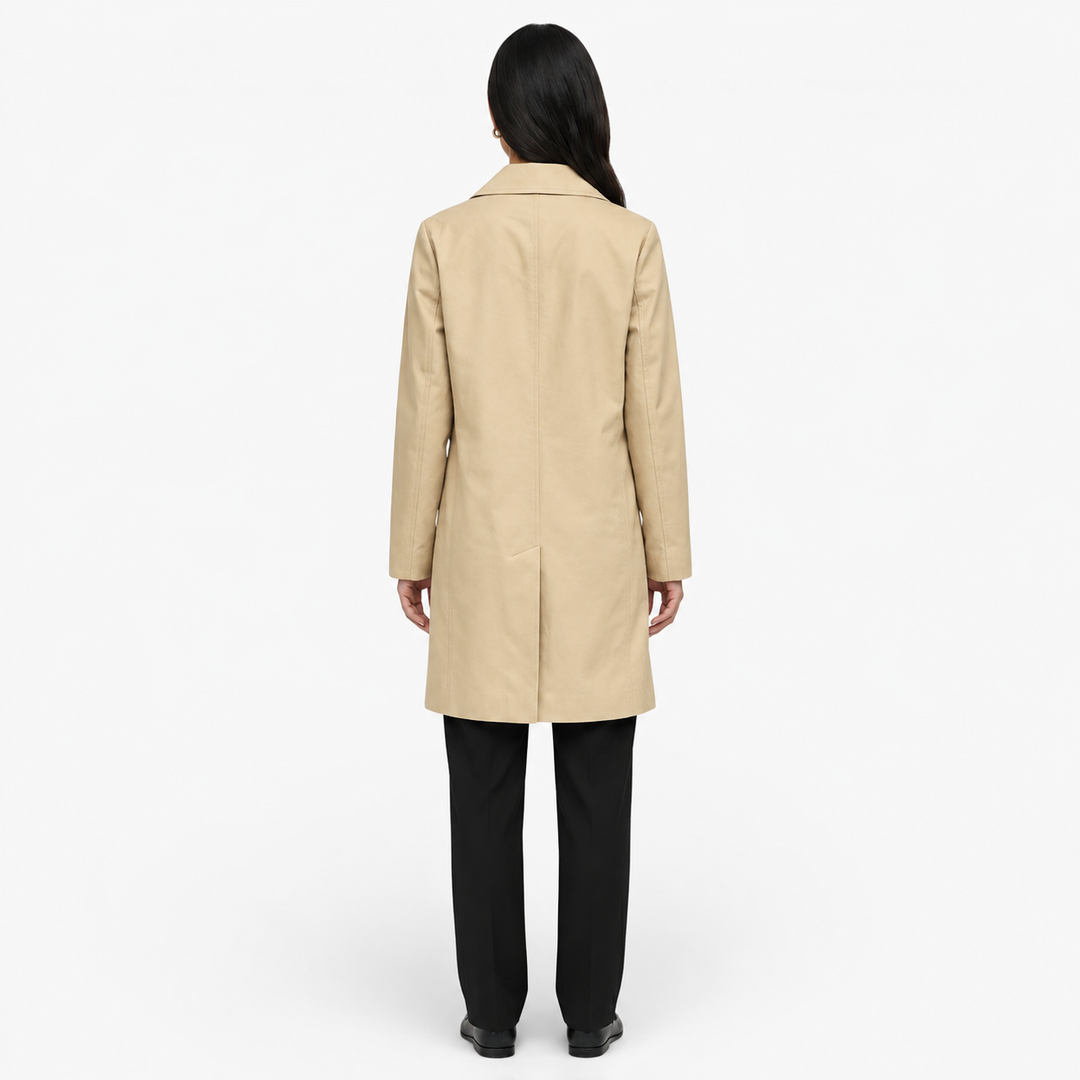 Cordelia | Élégant trench-coat midi pour femme, à la silhouette flatteuse et à la coupe moderne