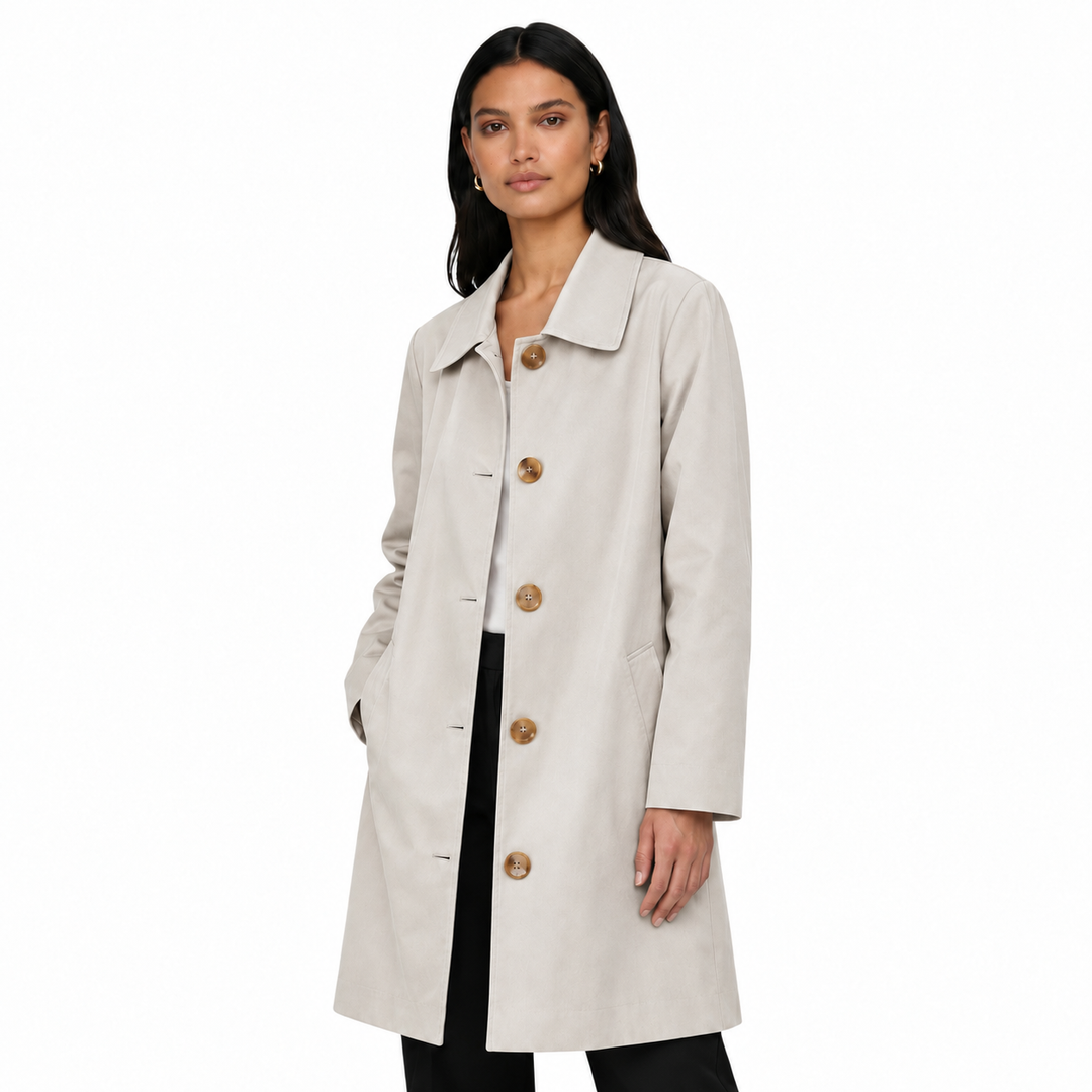 Cordelia | Élégant trench-coat midi pour femme, à la silhouette flatteuse et à la coupe moderne