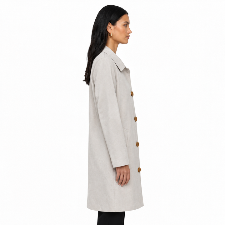 Cordelia | Élégant trench-coat midi pour femme, à la silhouette flatteuse et à la coupe moderne