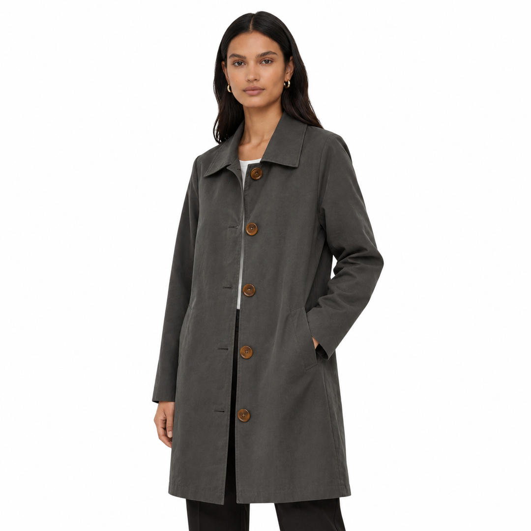 Cordelia | Élégant trench-coat midi pour femme, à la silhouette flatteuse et à la coupe moderne