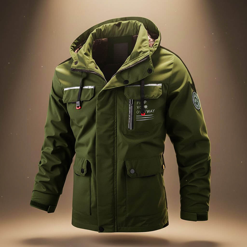 Cody | Tough Men’s Water Resistant Hooded Jacket with Reinforced Pockets