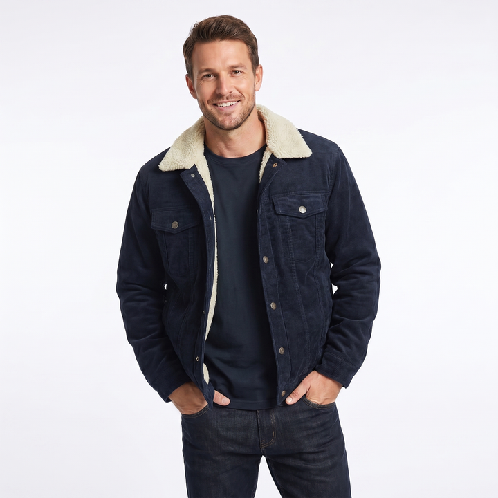 Thiago | Moderne Cordjacke mit Sherpa-Futter, ganztägigem Tragekomfort und elegantem Design