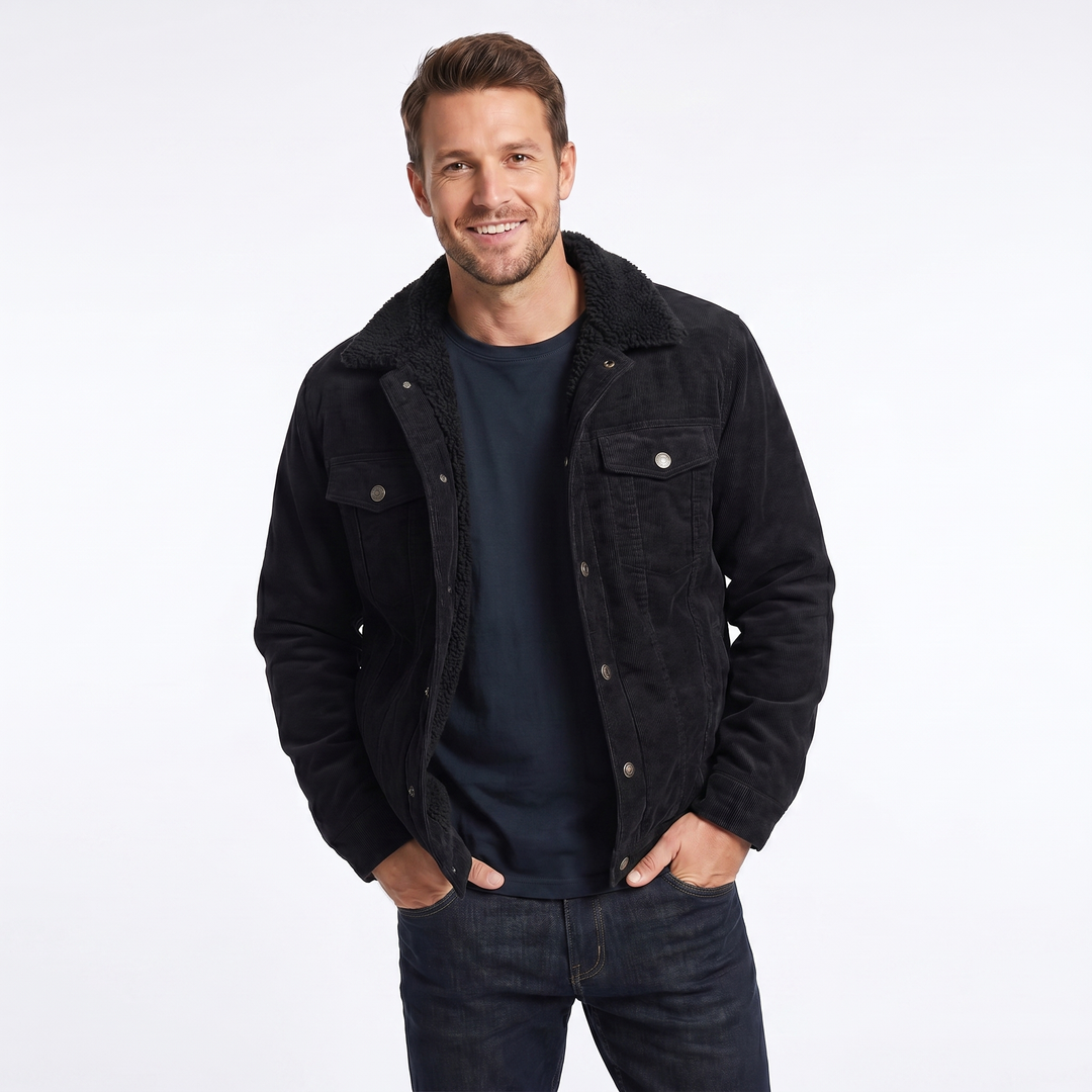 Thiago | Moderne Cordjacke mit Sherpa-Futter, ganztägigem Tragekomfort und elegantem Design