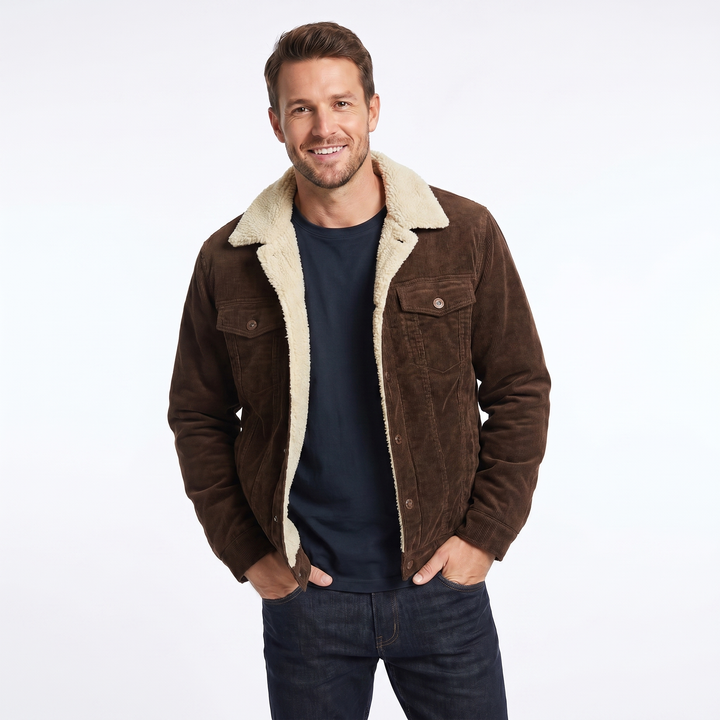 Thiago | Moderne Cordjacke mit Sherpa-Futter, ganztägigem Tragekomfort und elegantem Design
