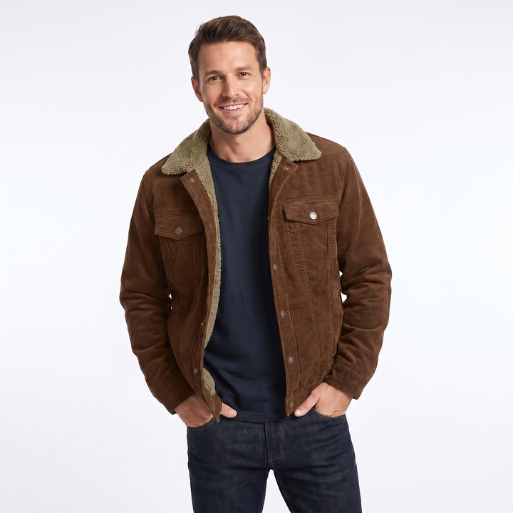 Thiago | Moderne Cordjacke mit Sherpa-Futter, ganztägigem Tragekomfort und elegantem Design