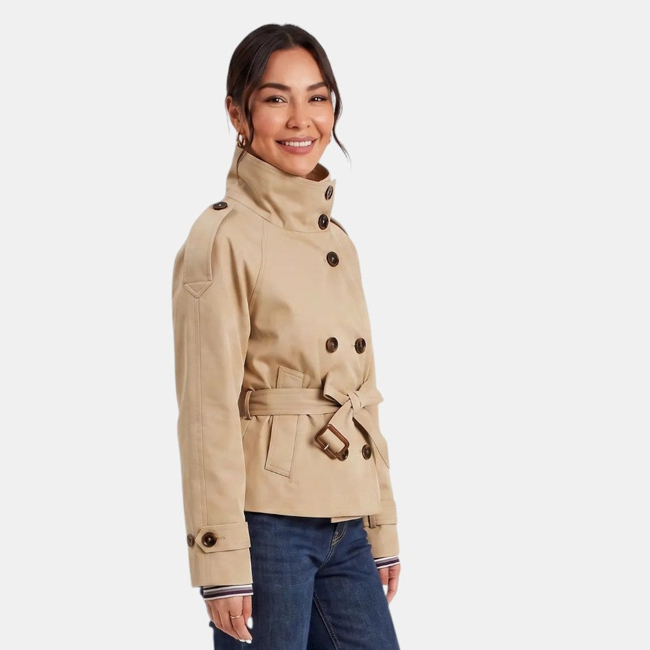 Seraphina | Elegant Women's Trench Coat with Adjustable Belt and Short Cut