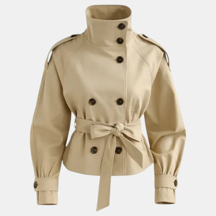 Seraphina | Elegant Women's Trench Coat with Adjustable Belt and Short Cut