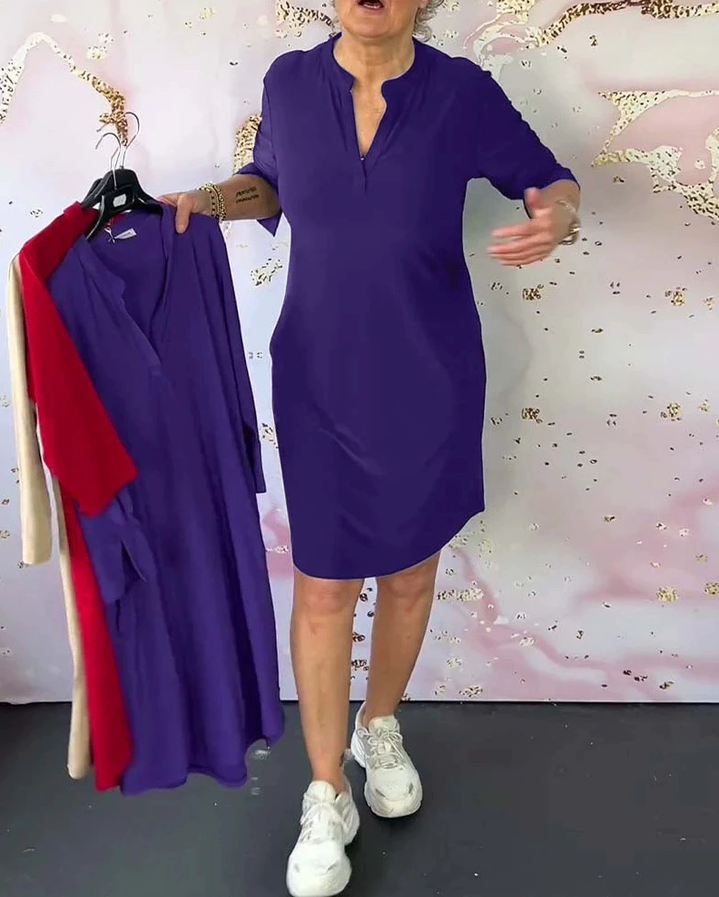 Hanne | Robe élégante avec col en V
