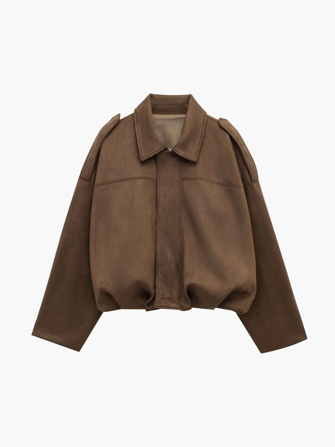 Beatrix | Refined Women's Bomber Jacket with Structured Collar and Faux Suede Fabric
