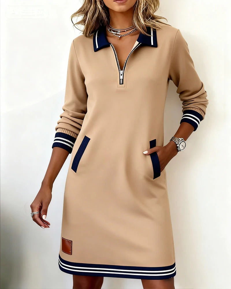 Robe chic en coton à manches longues