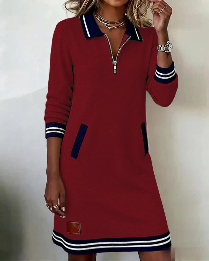 Robe chic en coton à manches longues