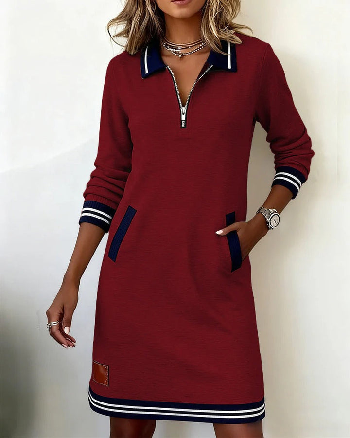 Robe chic en coton à manches longues