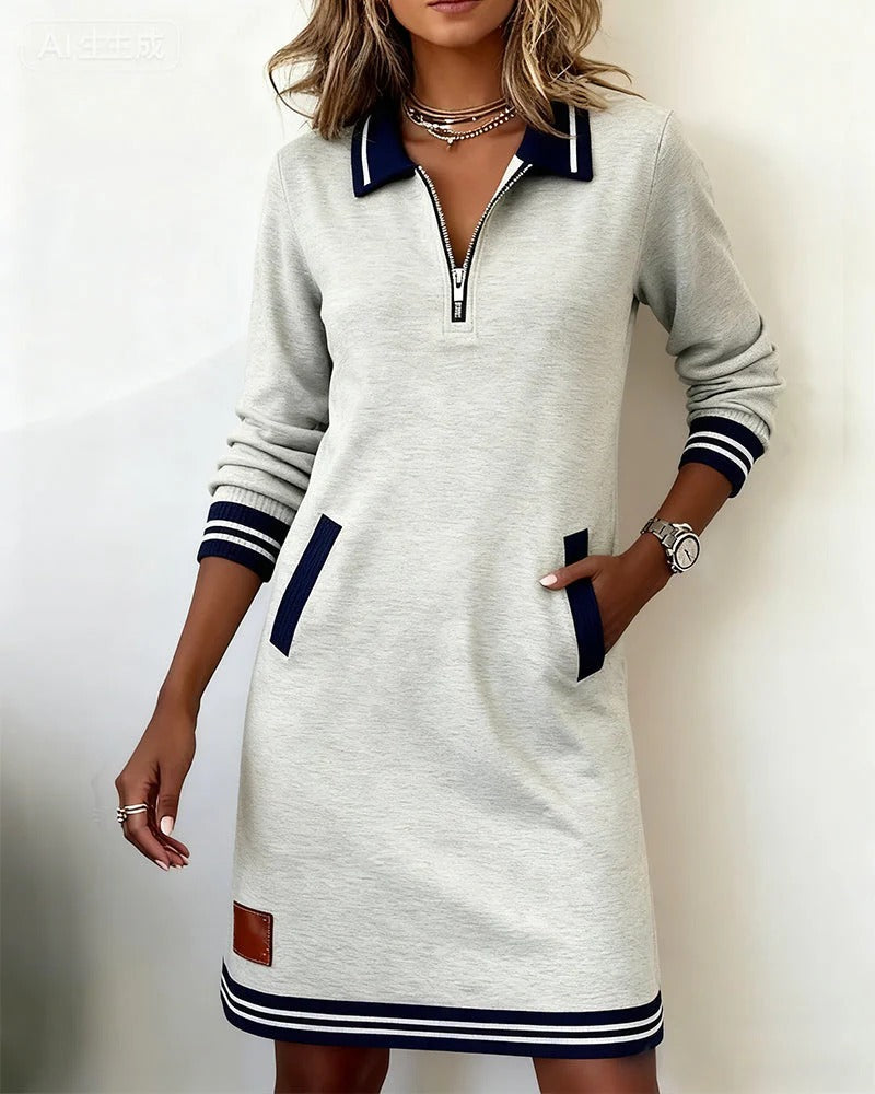 Robe chic en coton à manches longues
