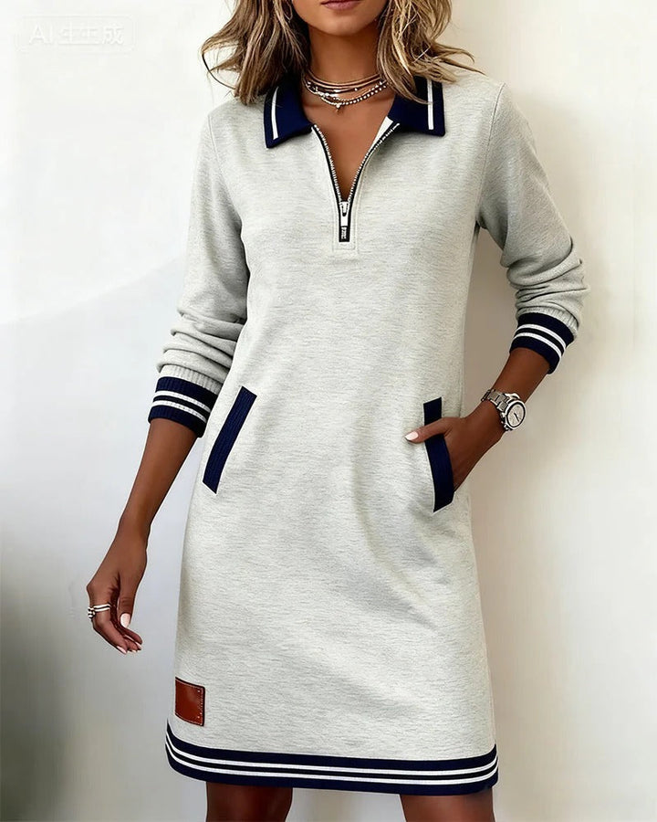 Robe chic en coton à manches longues