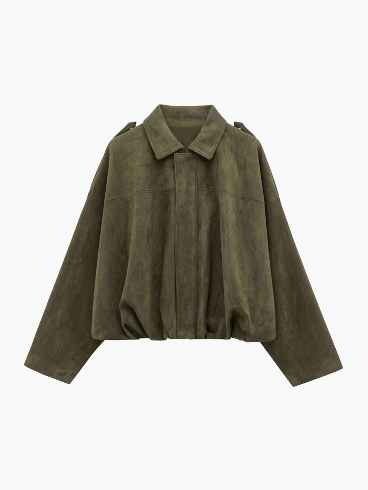 Beatrix | Refined Women's Bomber Jacket with Structured Collar and Faux Suede Fabric