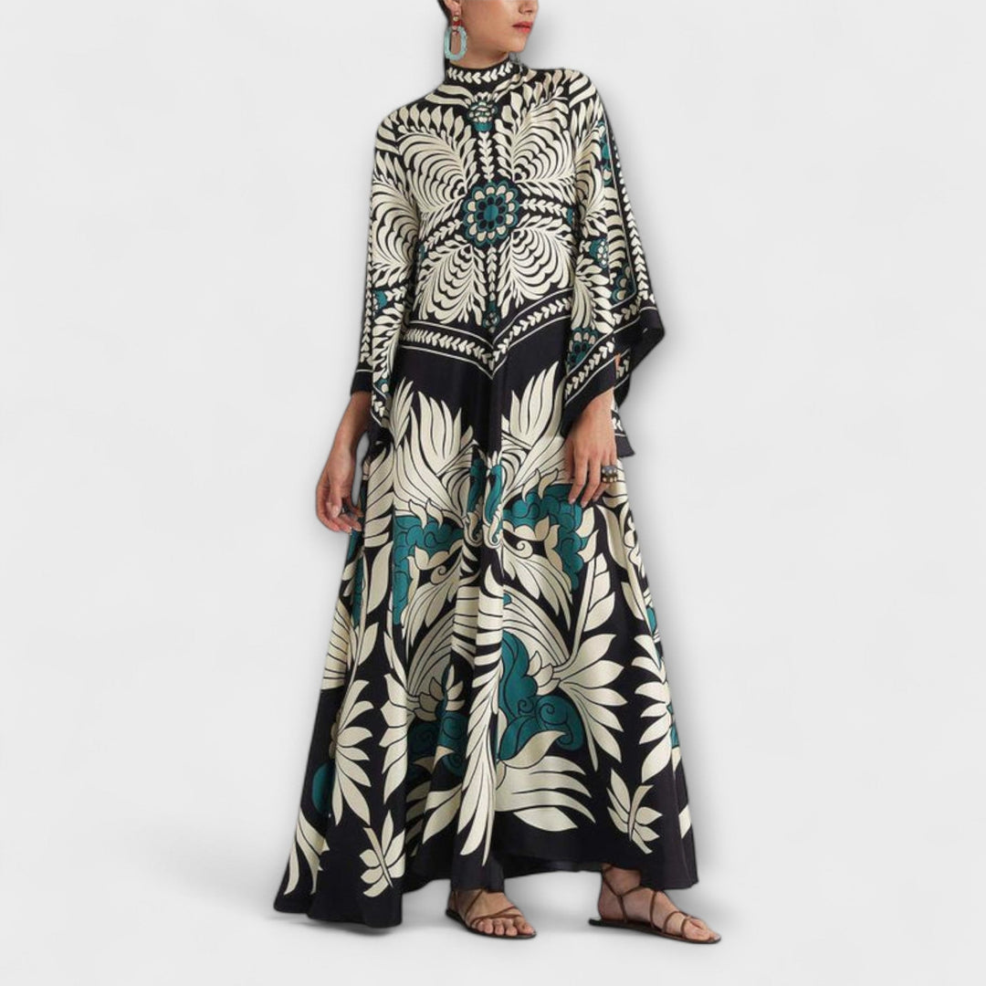 Giselle - Robe maxi fluide à imprimé floral stylé