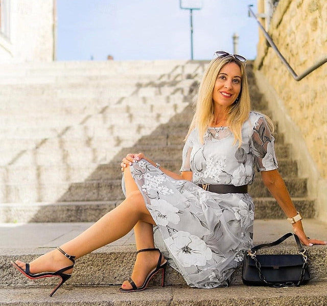 Chandra | Robe florale sophistiquée