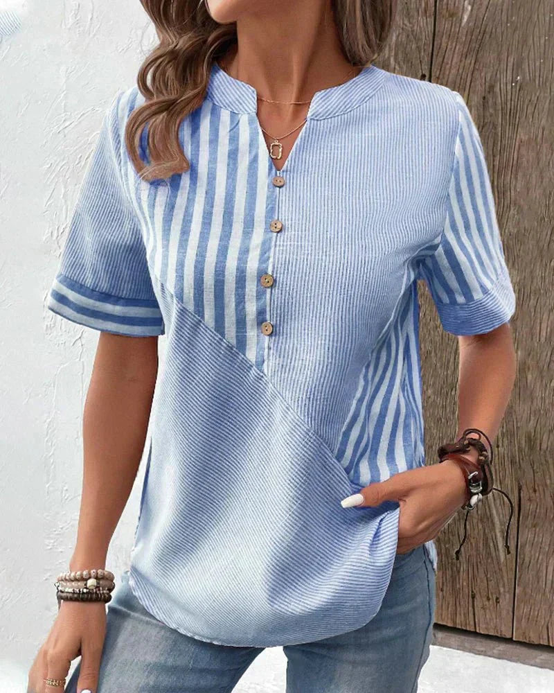 Lila | Blouse rayée douce