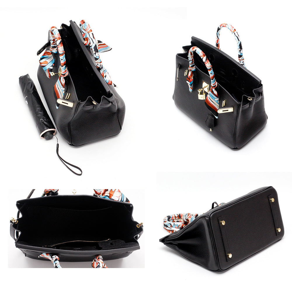 Victoria | Classic Leather Handbag with Multiple Pockets and Secure Closure