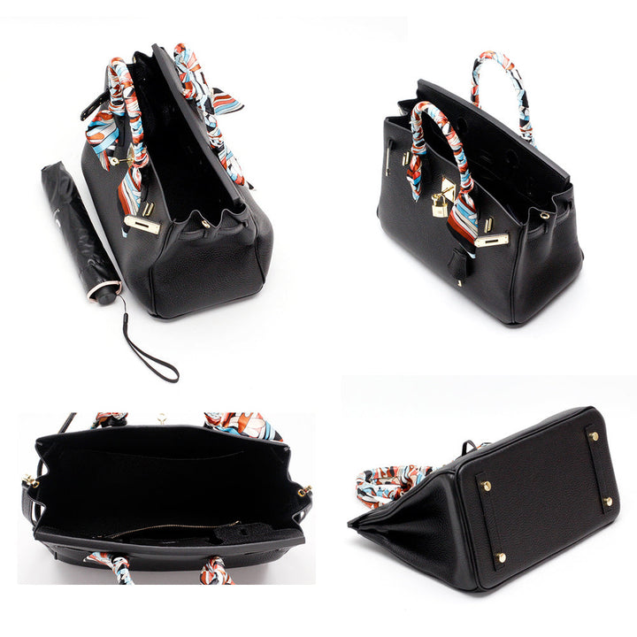 Victoria | Classic Leather Handbag with Multiple Pockets and Secure Closure