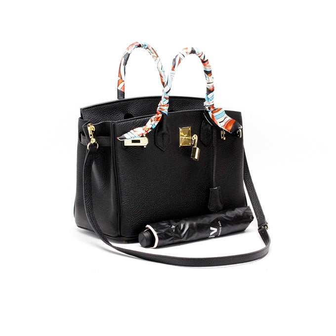 Victoria | Classic Leather Handbag with Multiple Pockets and Secure Closure