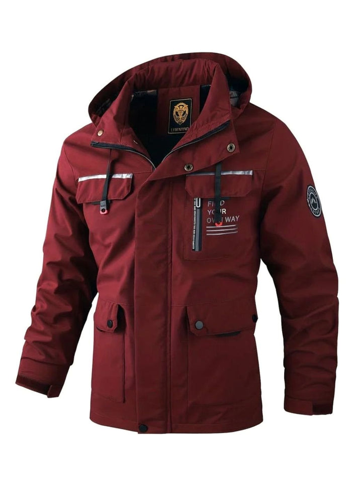 Reid | Veste imperméable isolante fiable pour homme avec capuche réglable