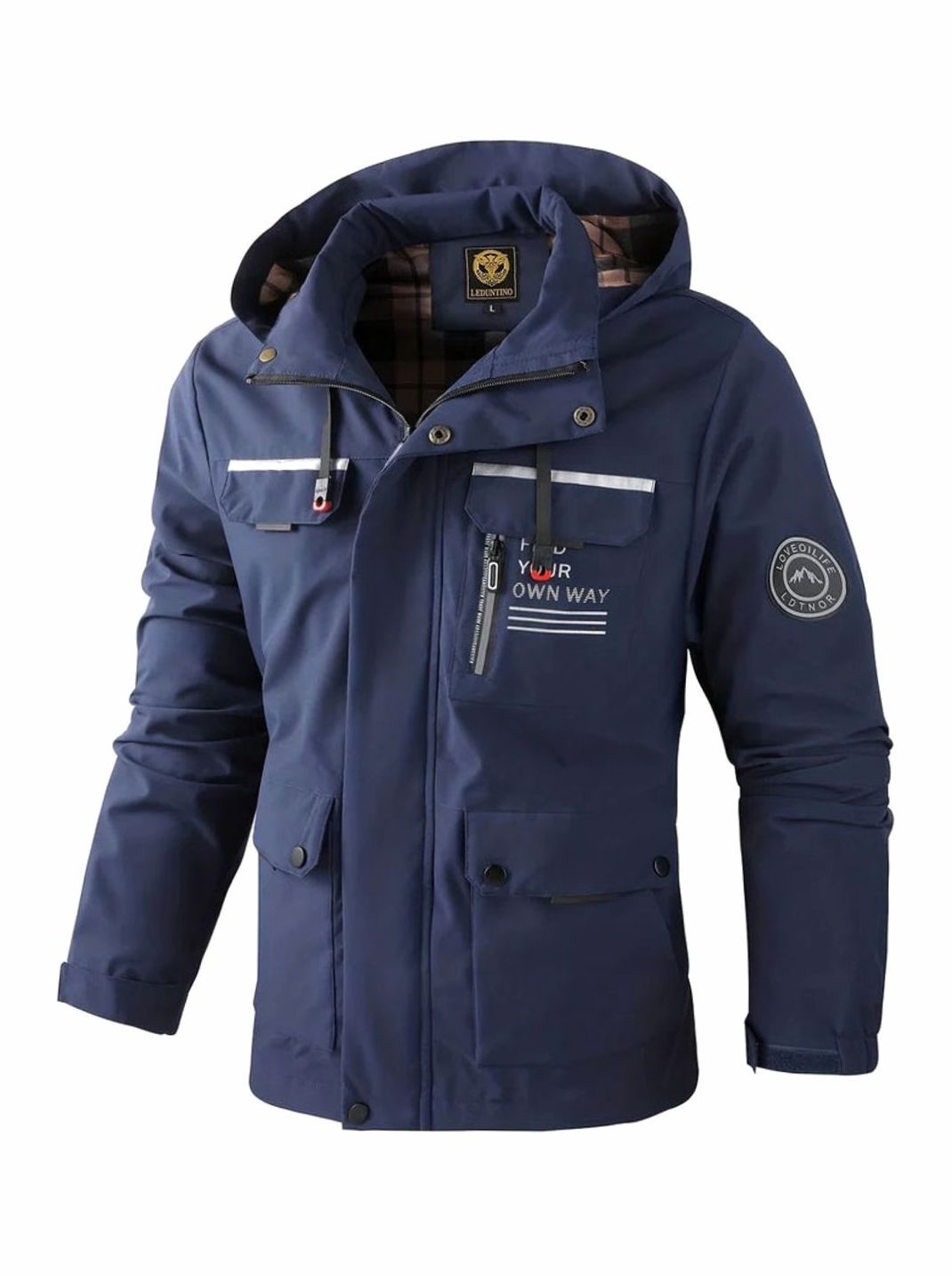 Reid | Veste imperméable isolante fiable pour homme avec capuche réglable