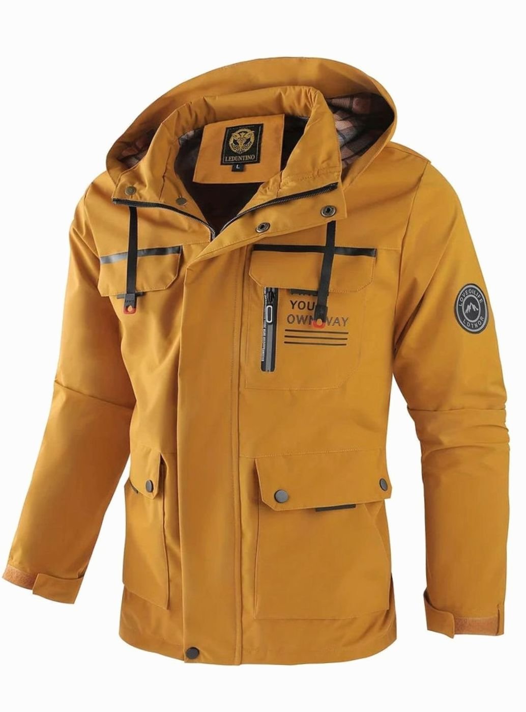 Reid | Veste imperméable isolante fiable pour homme avec capuche réglable