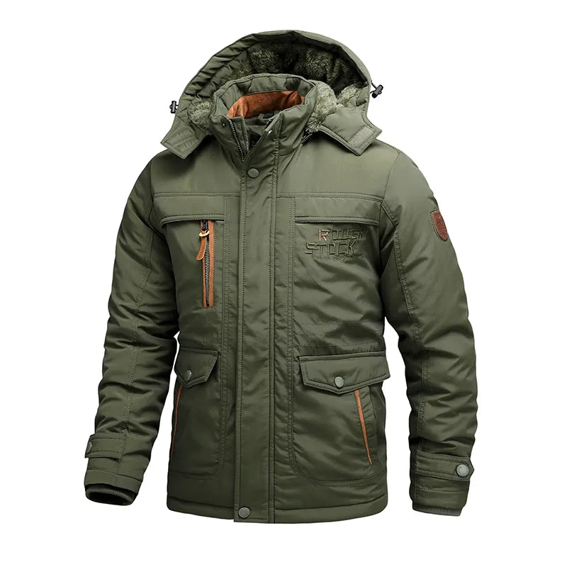 Clay | Hardy Men’s Insulated Waterproof Jacket with Detachable Hood