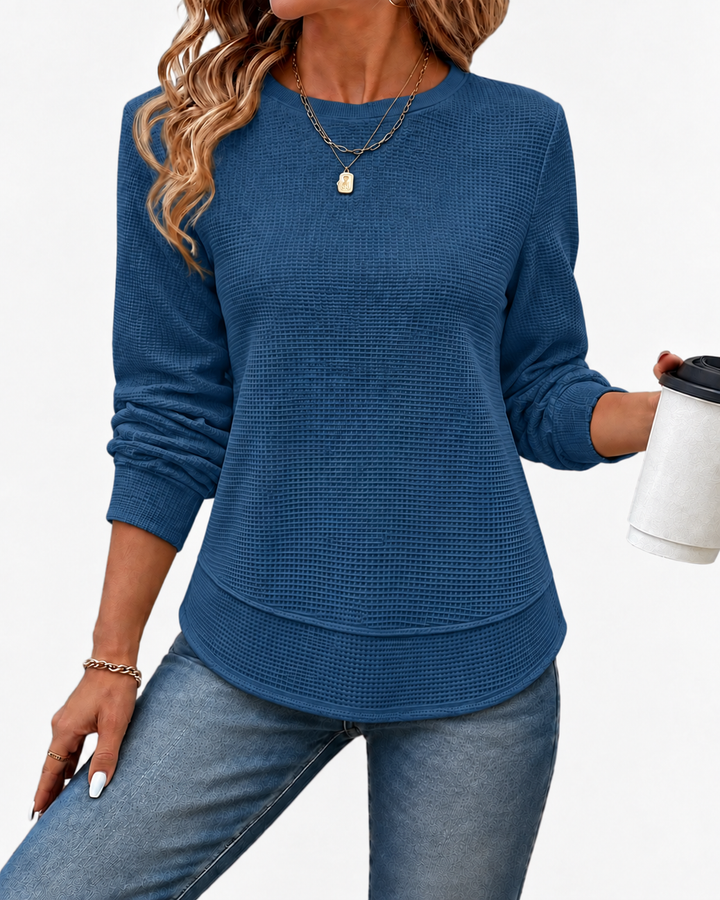 Nadyalyn | Elegante Maglia a Girocollo a Maniche Lunghe