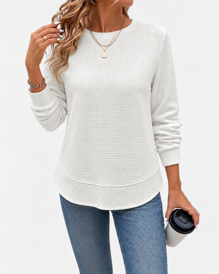 Nadyalyn | Elegante Maglia a Girocollo a Maniche Lunghe