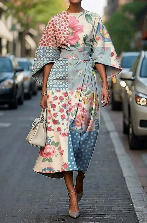 Angelica | Robe midi charme florale