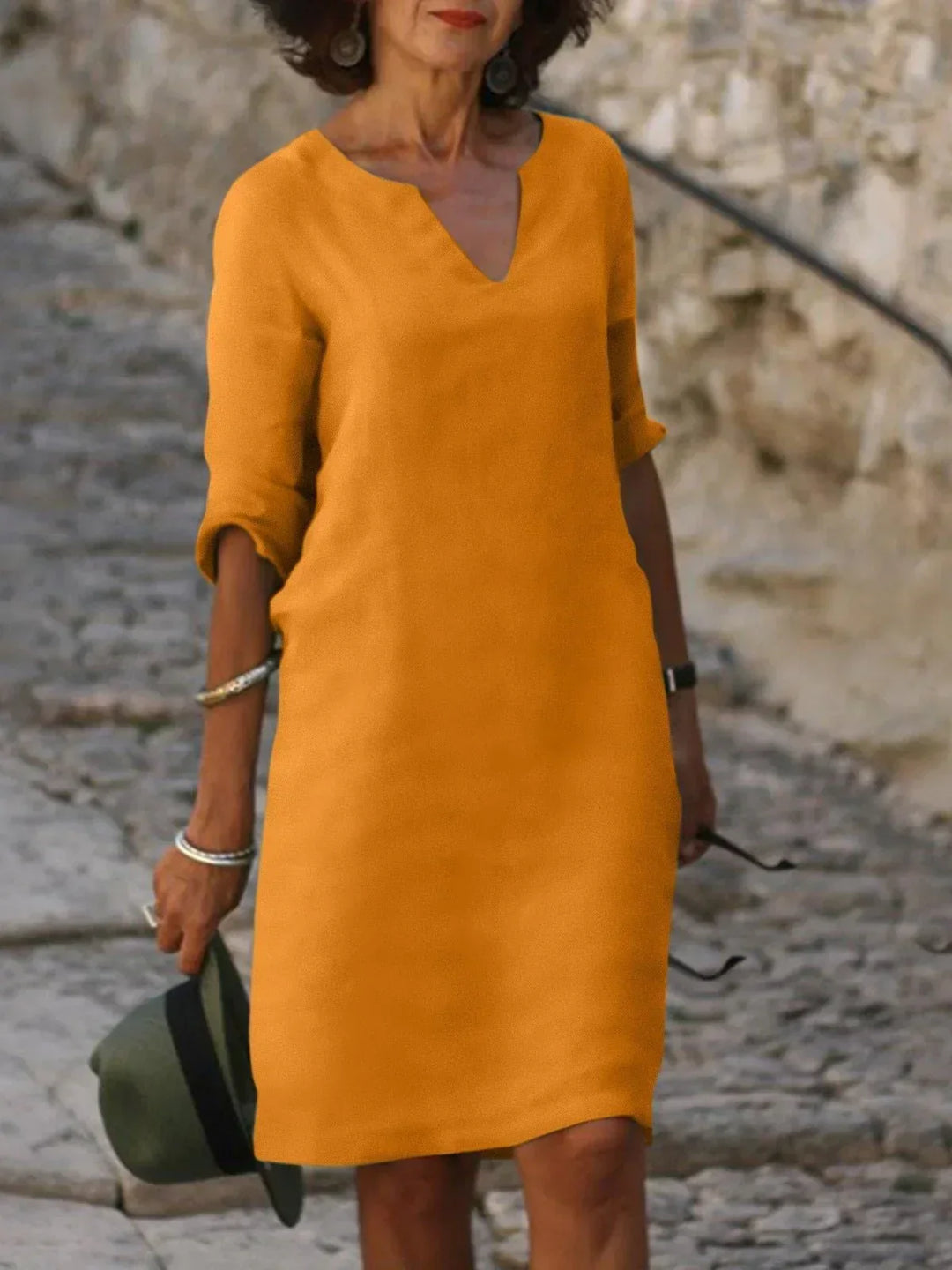 Dana | Robe à col en V qui cache le ventre