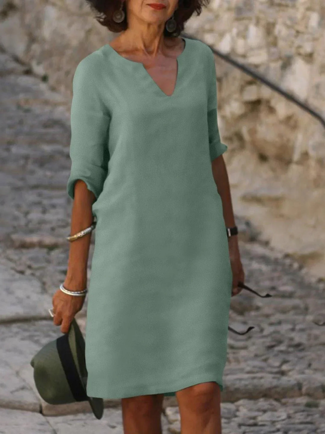 Dana | Robe à col en V qui cache le ventre