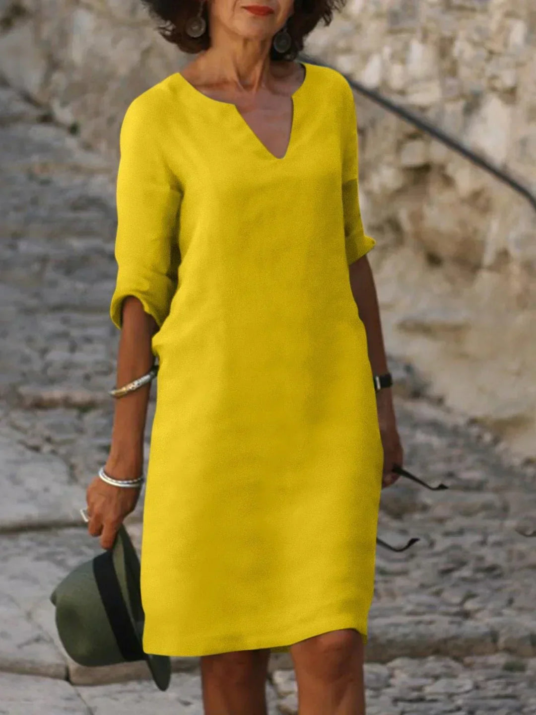 Dana | Robe à col en V qui cache le ventre