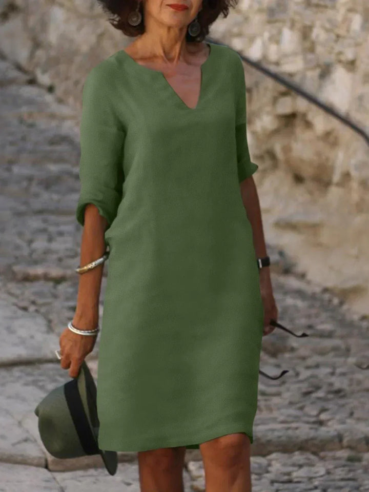Dana | Robe à col en V qui cache le ventre
