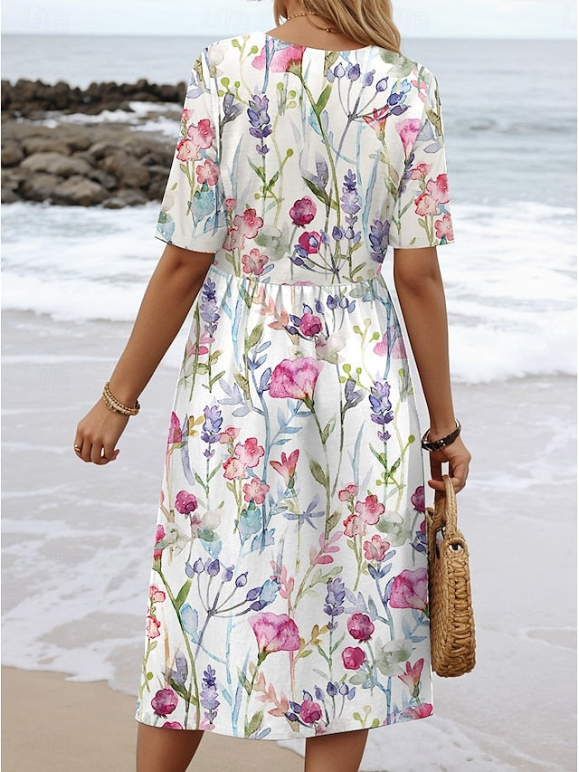 Carlyn | Robe midi florale et légère