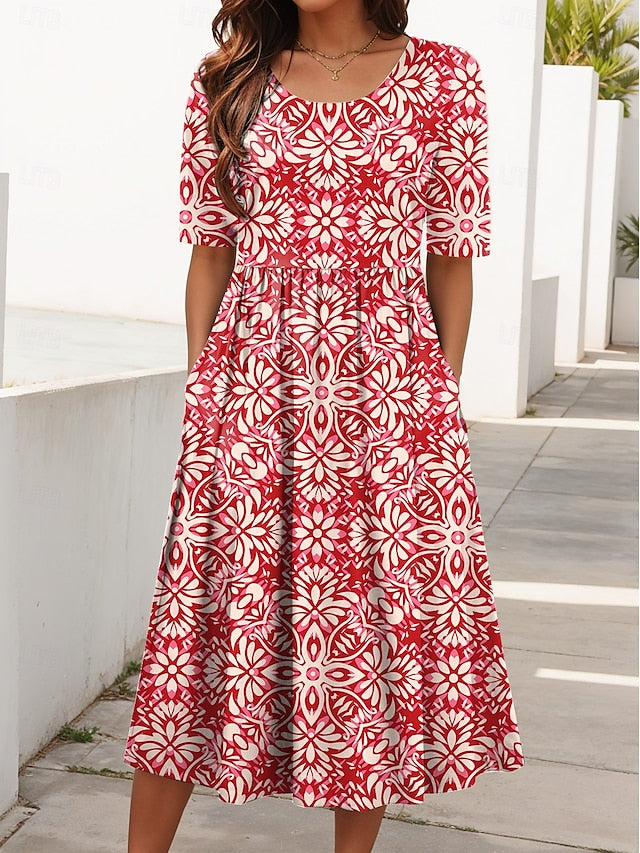 Carlyn | Robe midi florale et légère