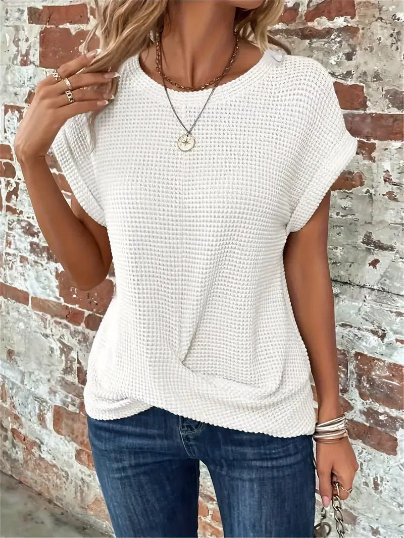 Sophie - T-shirt à col rond doux