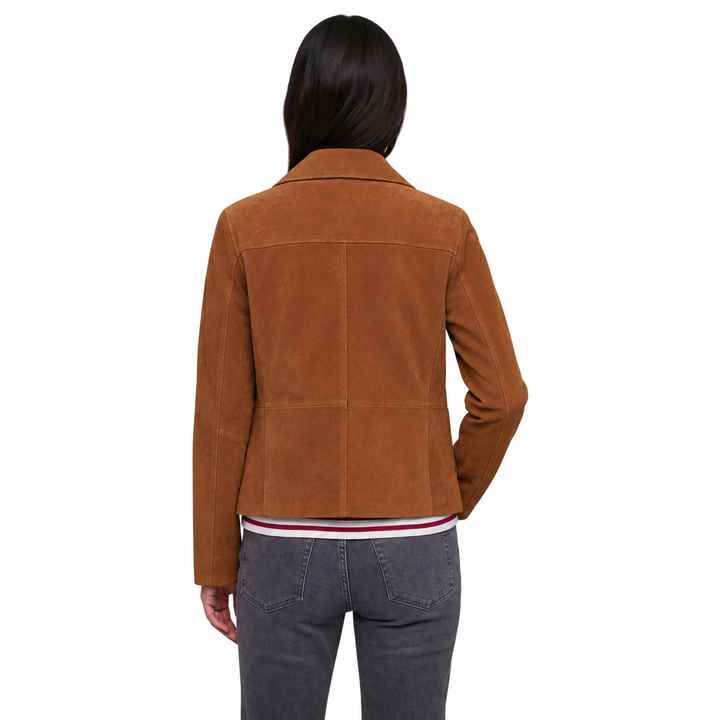 Tabitha | Elegante chaqueta de ante para mujer con acabado suave