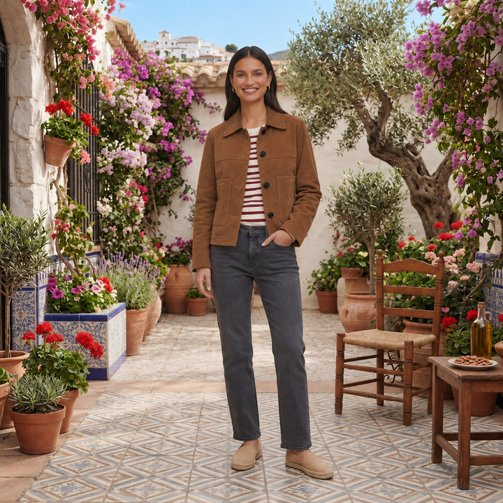 Tabitha | Elegante chaqueta de ante para mujer con acabado suave