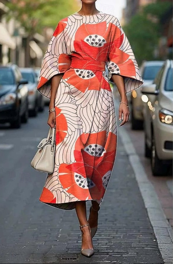 Angelica | Robe midi charme florale