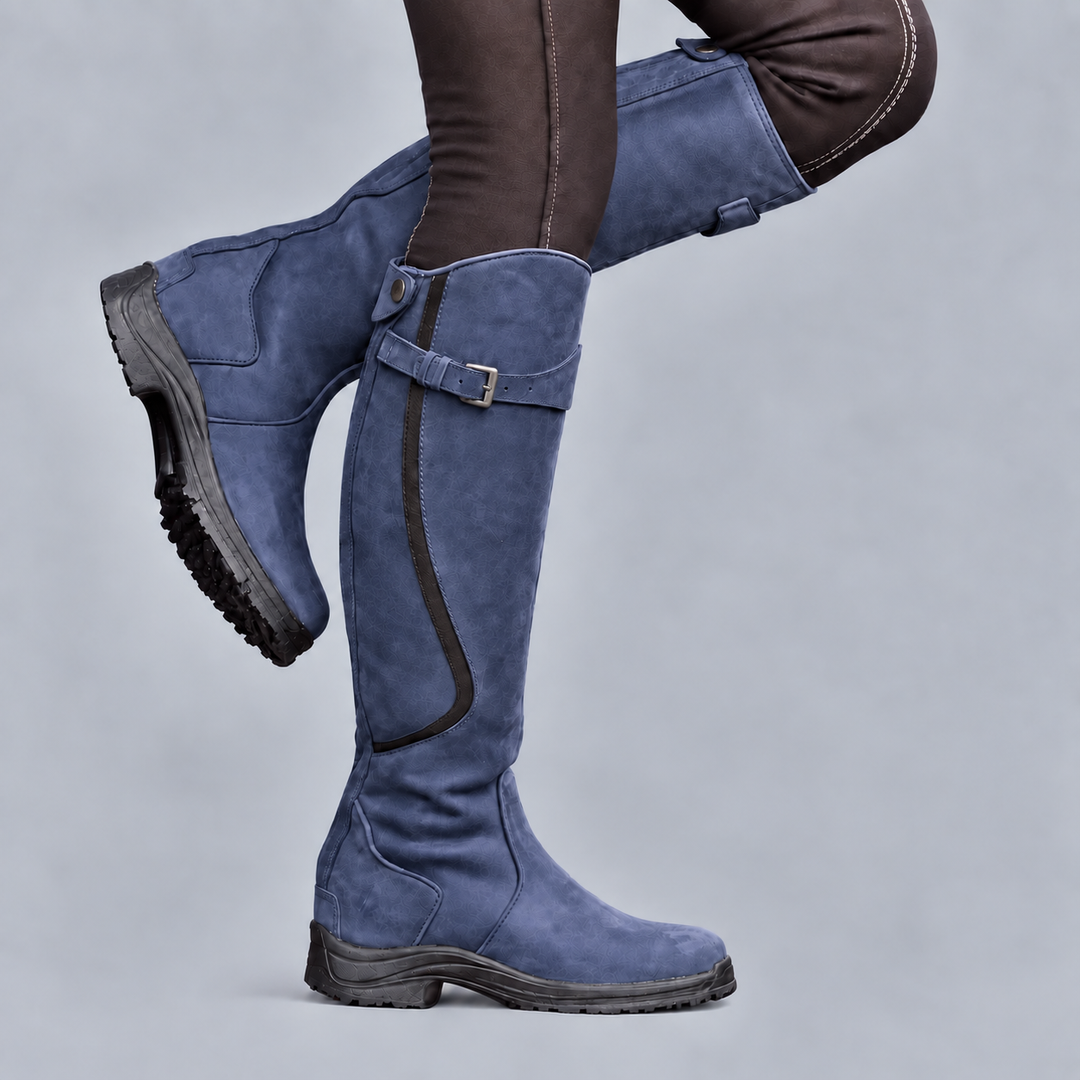 Ember | Ergonomic Leather Hiking Boots with Adjustable Buckle Strap and Rugged Sole
