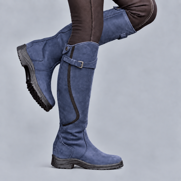 Ember | Ergonomic Leather Hiking Boots with Adjustable Buckle Strap and Rugged Sole